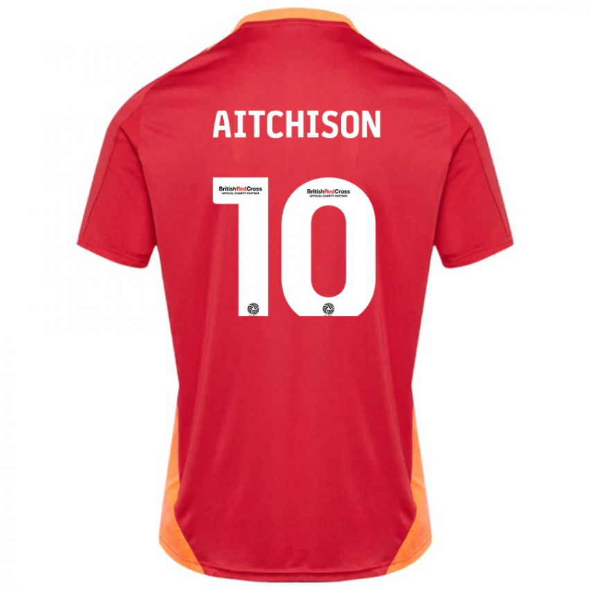 Criança Camisola Jack Aitchison #10 Azul Desligado Branco Alternativa 2024/25 Camisa Brasil