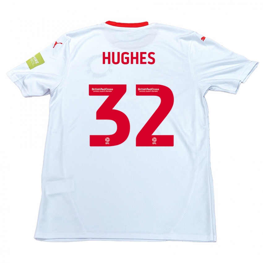 Criança Camisola Kayden Hughes #32 Branco Alternativa 2024/25 Camisa Brasil