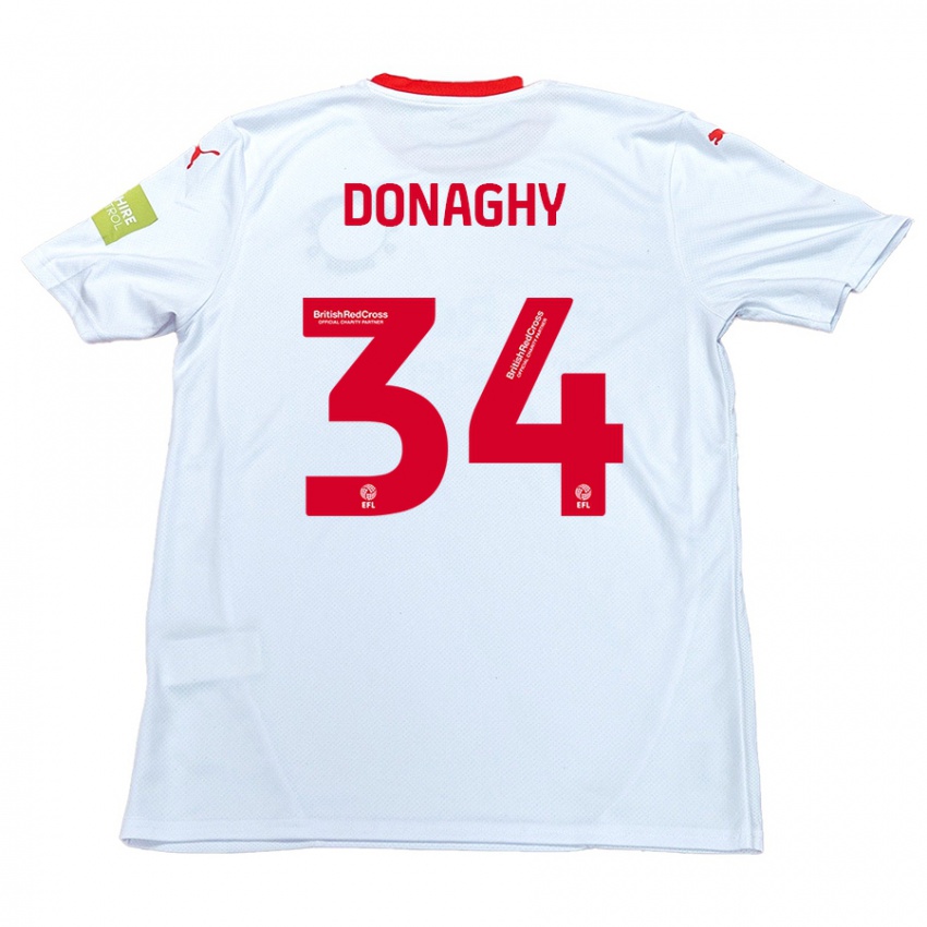 Criança Camisola Tom Donaghy #34 Branco Alternativa 2024/25 Camisa Brasil