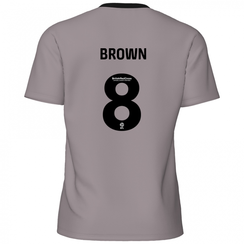 Criança Camisola Jordan Brown #8 Cinzento Alternativa 2024/25 Camisa Brasil