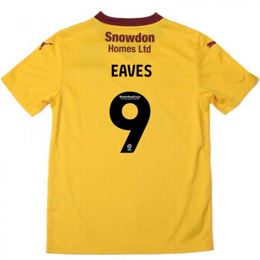 Criança Camisola Tom Eaves #9 Borgonha Laranja Alternativa 2024/25 Camisa Brasil