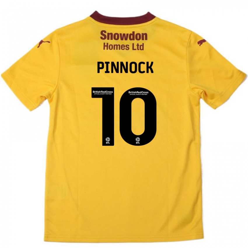 Criança Camisola Mitch Pinnock #10 Borgonha Laranja Alternativa 2024/25 Camisa Brasil