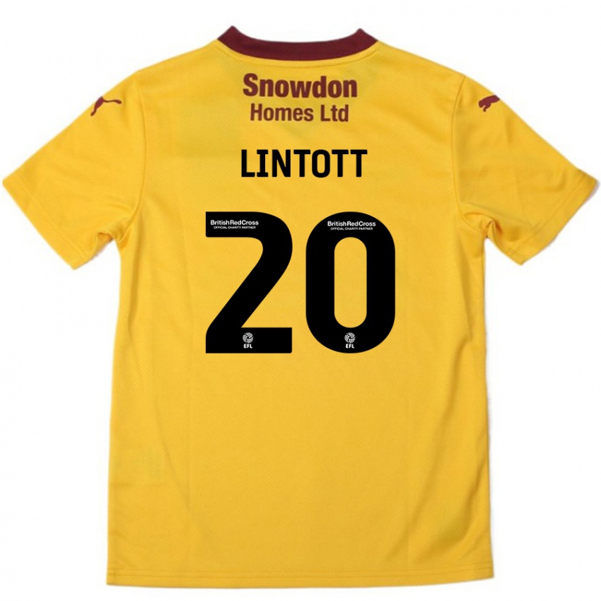 Criança Camisola Harvey Lintott #20 Borgonha Laranja Alternativa 2024/25 Camisa Brasil