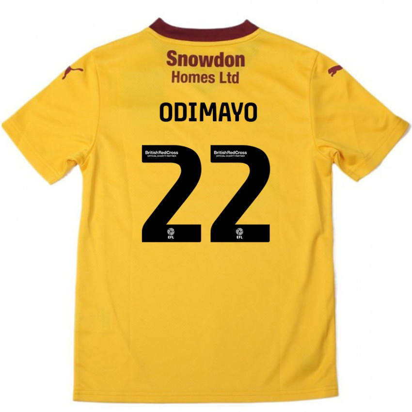 Criança Camisola Akin Odimayo #22 Borgonha Laranja Alternativa 2024/25 Camisa Brasil