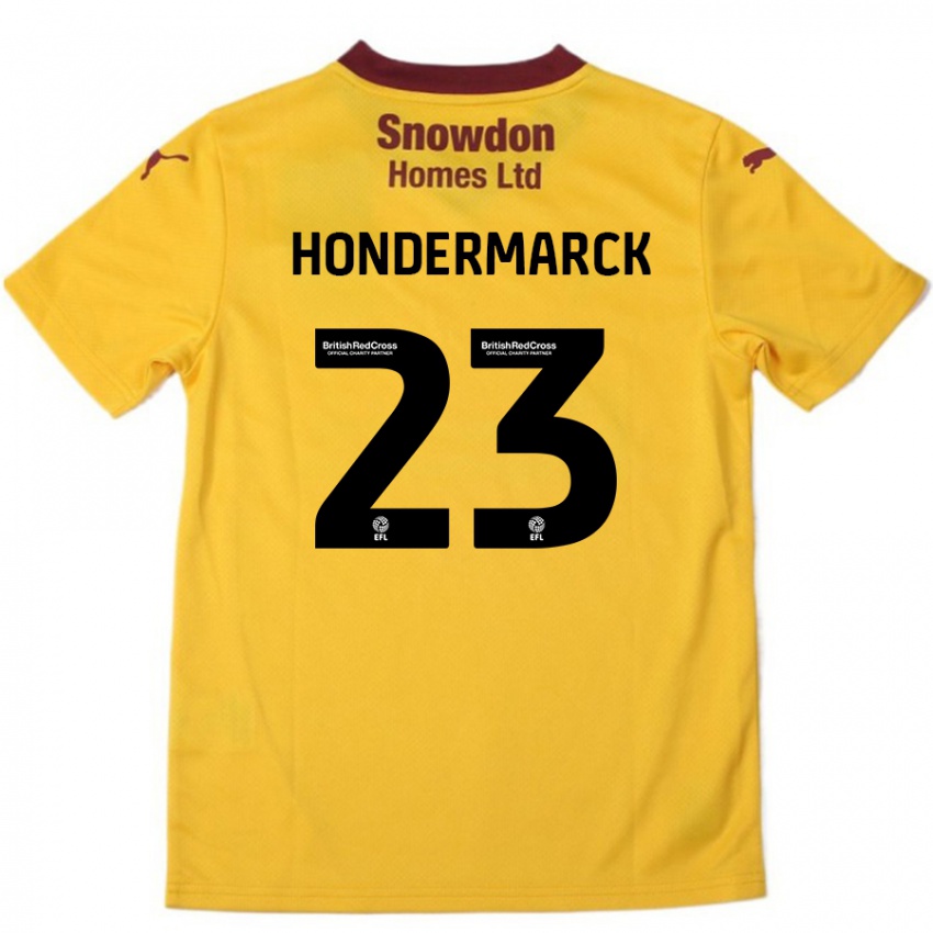 Criança Camisola William Hondermarck #23 Borgonha Laranja Alternativa 2024/25 Camisa Brasil