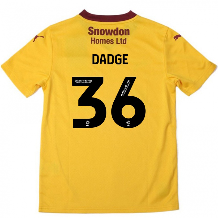 Criança Camisola James Dadge #36 Borgonha Laranja Alternativa 2024/25 Camisa Brasil