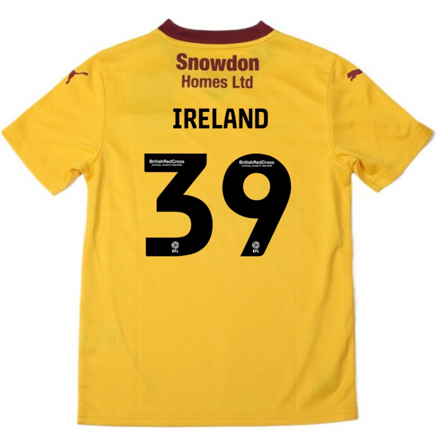 Criança Camisola Matthew Ireland #39 Borgonha Laranja Alternativa 2024/25 Camisa Brasil