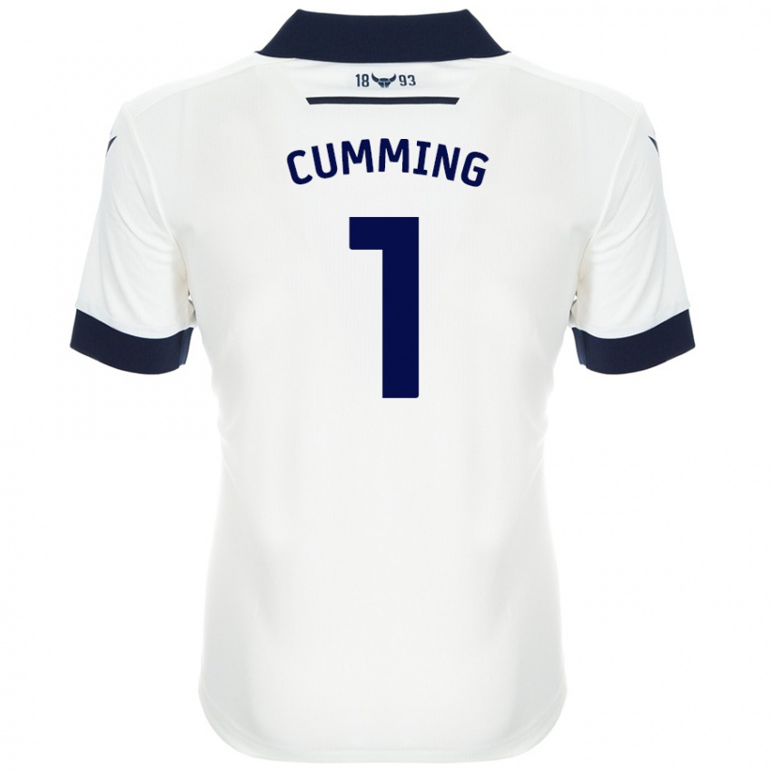 Criança Camisola Jamie Cumming #1 Azul-Marinho Branco Alternativa 2024/25 Camisa Brasil