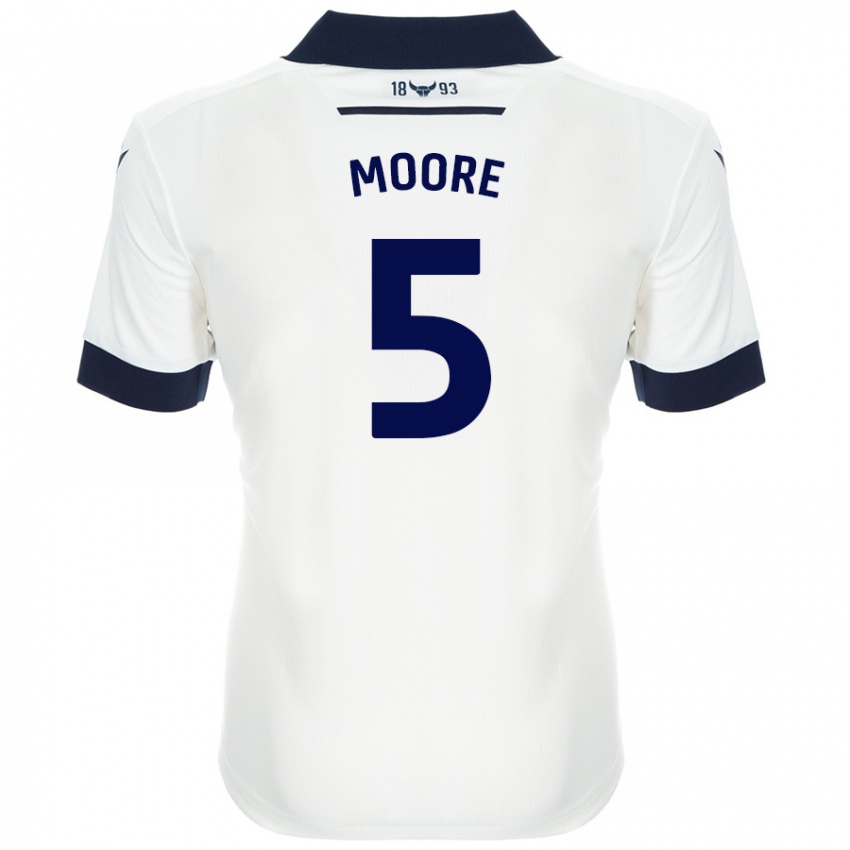 Criança Camisola Elliott Moore #5 Azul-Marinho Branco Alternativa 2024/25 Camisa Brasil