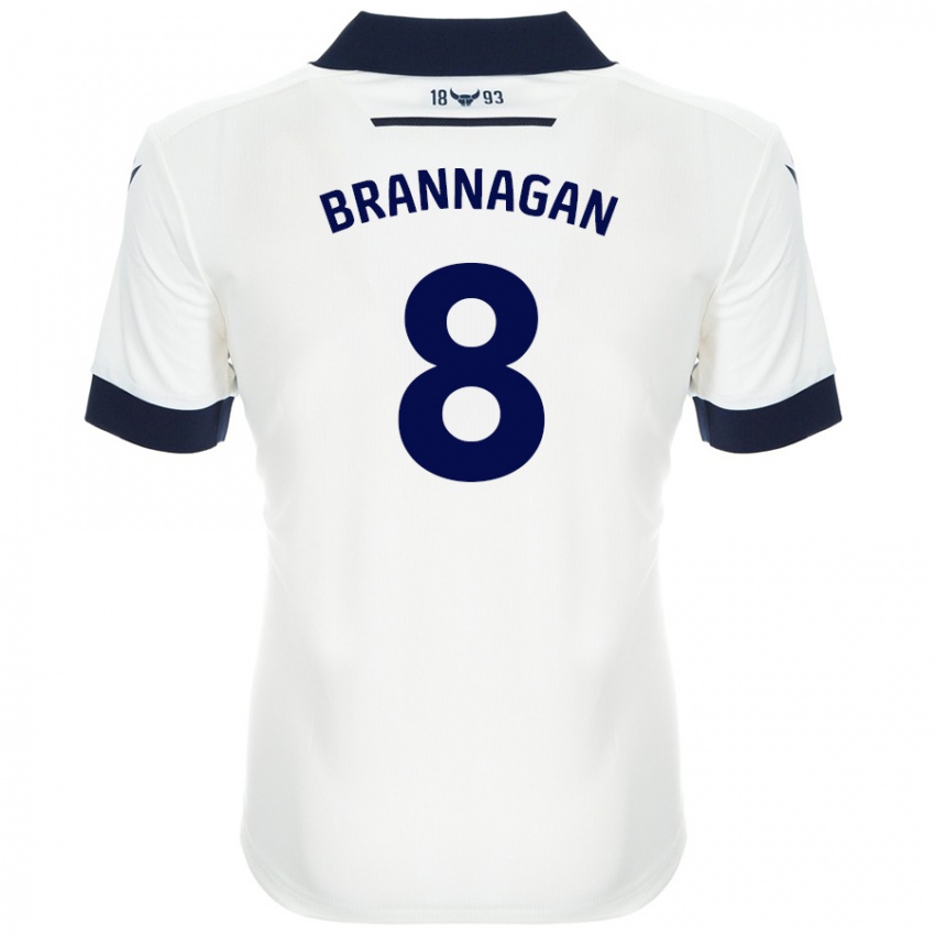 Criança Camisola Cameron Brannagan #8 Azul-Marinho Branco Alternativa 2024/25 Camisa Brasil