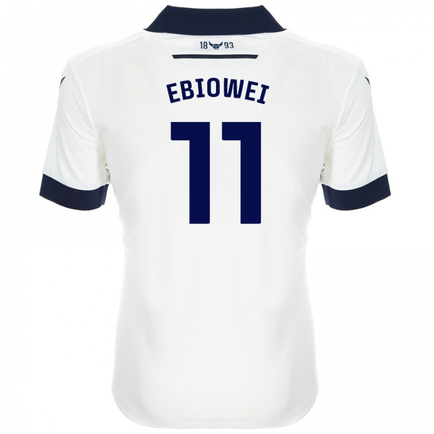 Criança Camisola Malcolm Ebiowei #11 Azul-Marinho Branco Alternativa 2024/25 Camisa Brasil