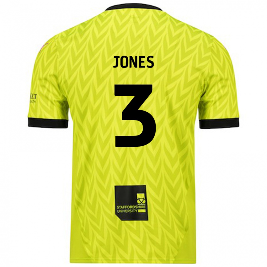 Criança Camisola Dan Jones #3 Verde Fluorescente Alternativa 2024/25 Camisa Brasil