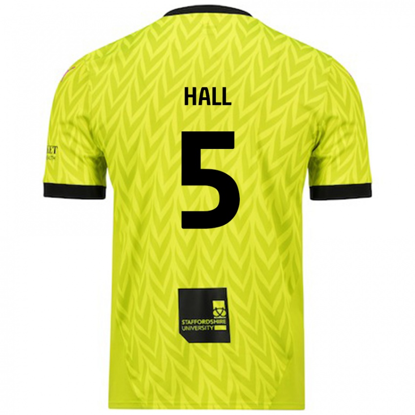 Criança Camisola Connor Hall #5 Verde Fluorescente Alternativa 2024/25 Camisa Brasil