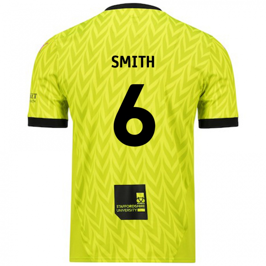 Criança Camisola Nathan Smith #6 Verde Fluorescente Alternativa 2024/25 Camisa Brasil