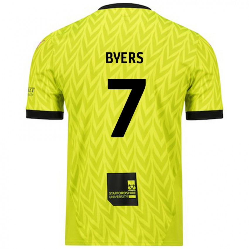 Criança Camisola George Byers #7 Verde Fluorescente Alternativa 2024/25 Camisa Brasil