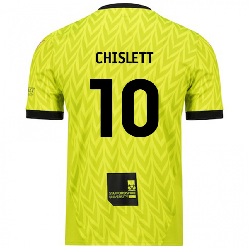 Criança Camisola Ethan Chislett #10 Verde Fluorescente Alternativa 2024/25 Camisa Brasil