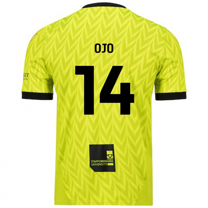 Criança Camisola Funso Ojo #14 Verde Fluorescente Alternativa 2024/25 Camisa Brasil