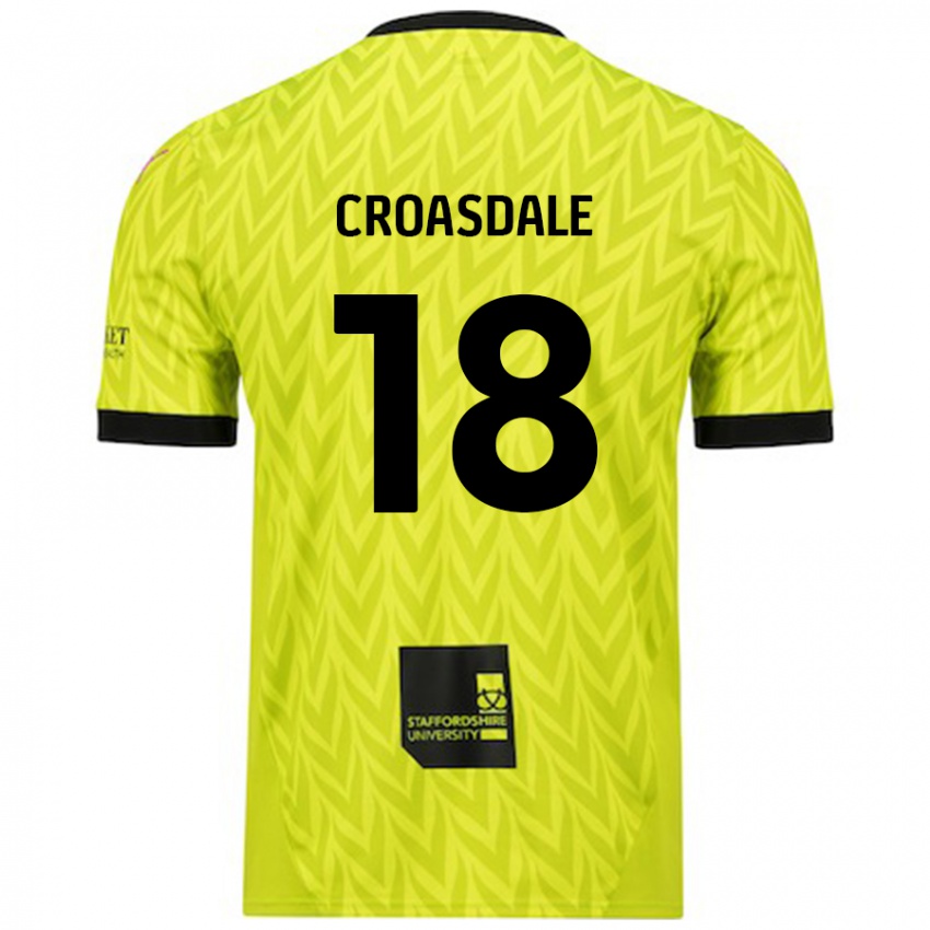 Criança Camisola Ryan Croasdale #18 Verde Fluorescente Alternativa 2024/25 Camisa Brasil