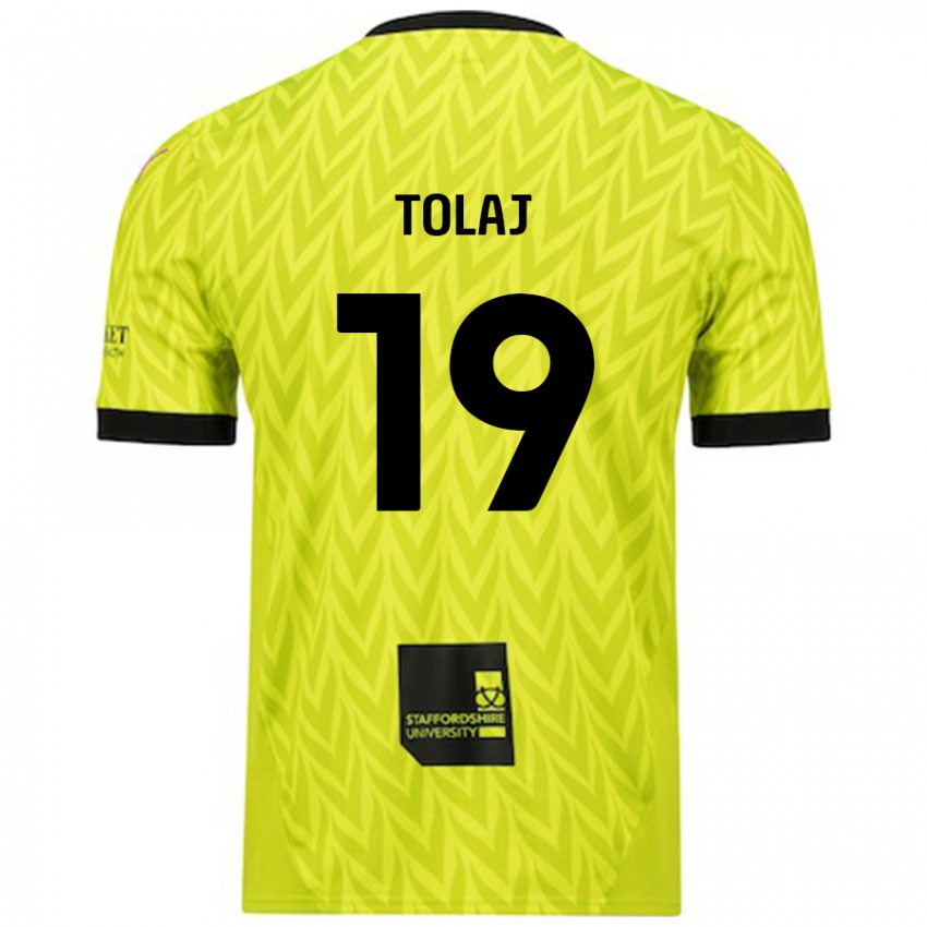 Criança Camisola Lorent Tolaj #19 Verde Fluorescente Alternativa 2024/25 Camisa Brasil