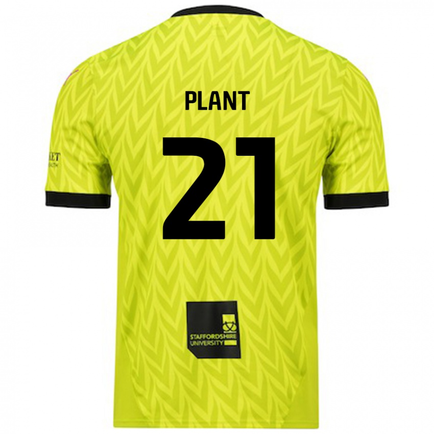 Criança Camisola James Plant #21 Verde Fluorescente Alternativa 2024/25 Camisa Brasil