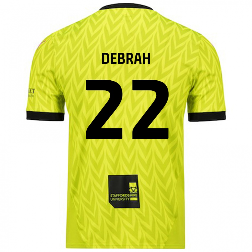 Criança Camisola Jesse Debrah #22 Verde Fluorescente Alternativa 2024/25 Camisa Brasil