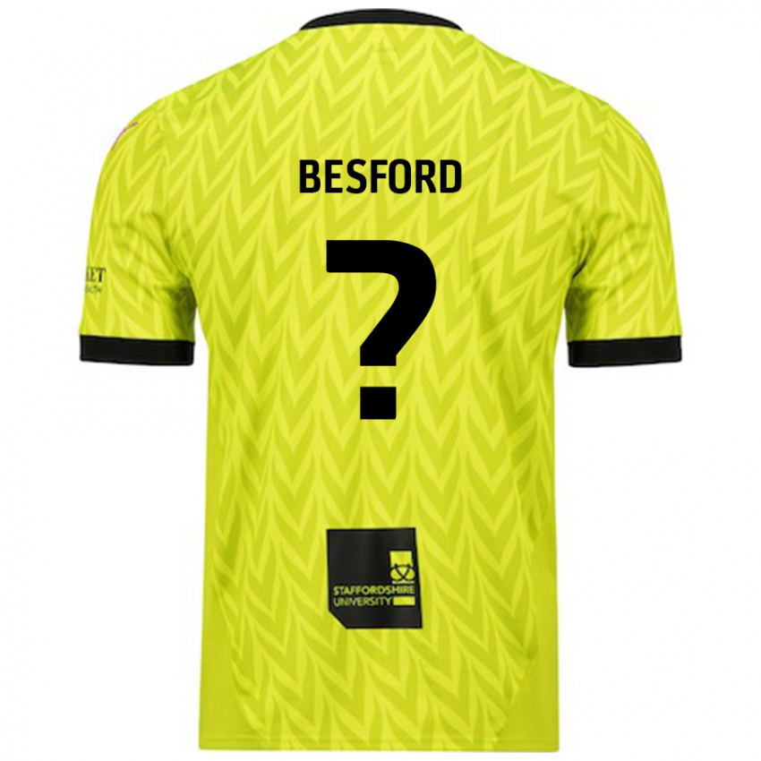 Criança Camisola Callum Besford #0 Verde Fluorescente Alternativa 2024/25 Camisa Brasil