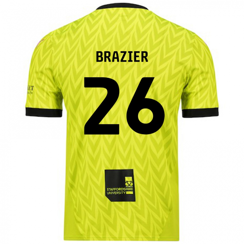 Criança Camisola Liam Brazier #26 Verde Fluorescente Alternativa 2024/25 Camisa Brasil