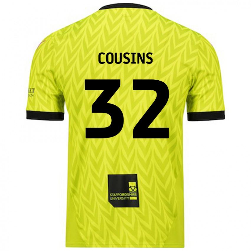 Criança Camisola Logan Cousins #32 Verde Fluorescente Alternativa 2024/25 Camisa Brasil