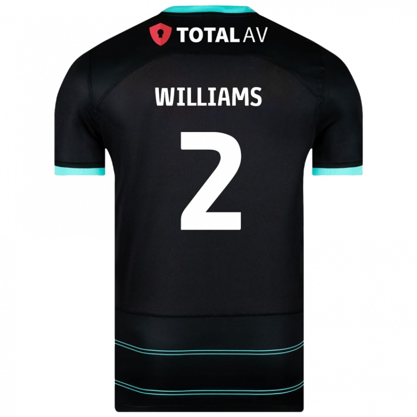 Criança Camisola Jordan Williams #2 Preto Alternativa 2024/25 Camisa Brasil