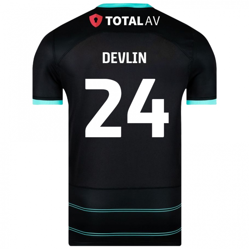 Criança Camisola Terry Devlin #24 Preto Alternativa 2024/25 Camisa Brasil