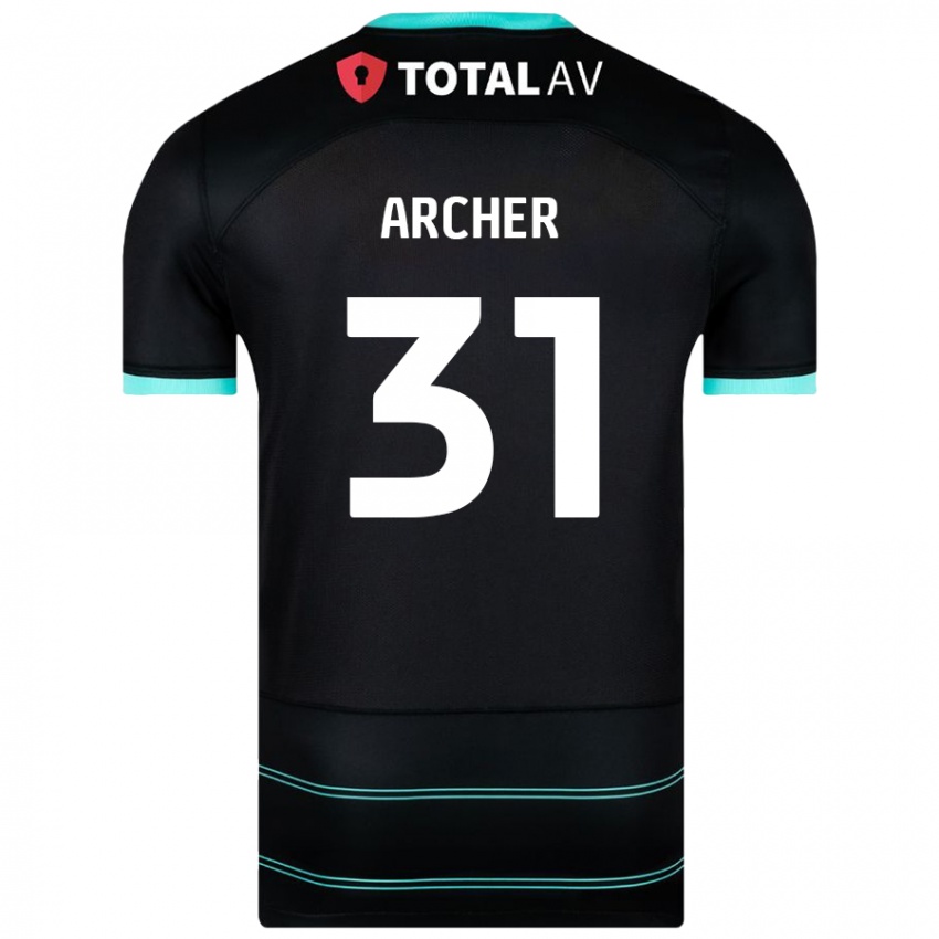 Criança Camisola Jordan Archer #31 Preto Alternativa 2024/25 Camisa Brasil