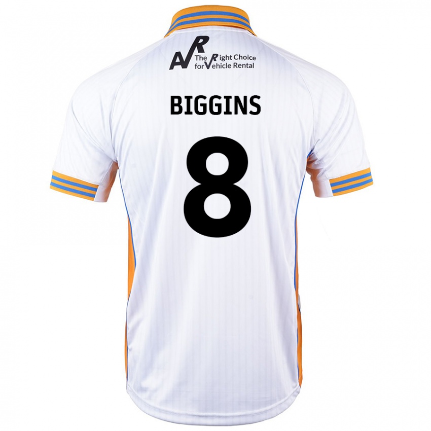 Criança Camisola Harrison Biggins #8 Branco Alternativa 2024/25 Camisa Brasil