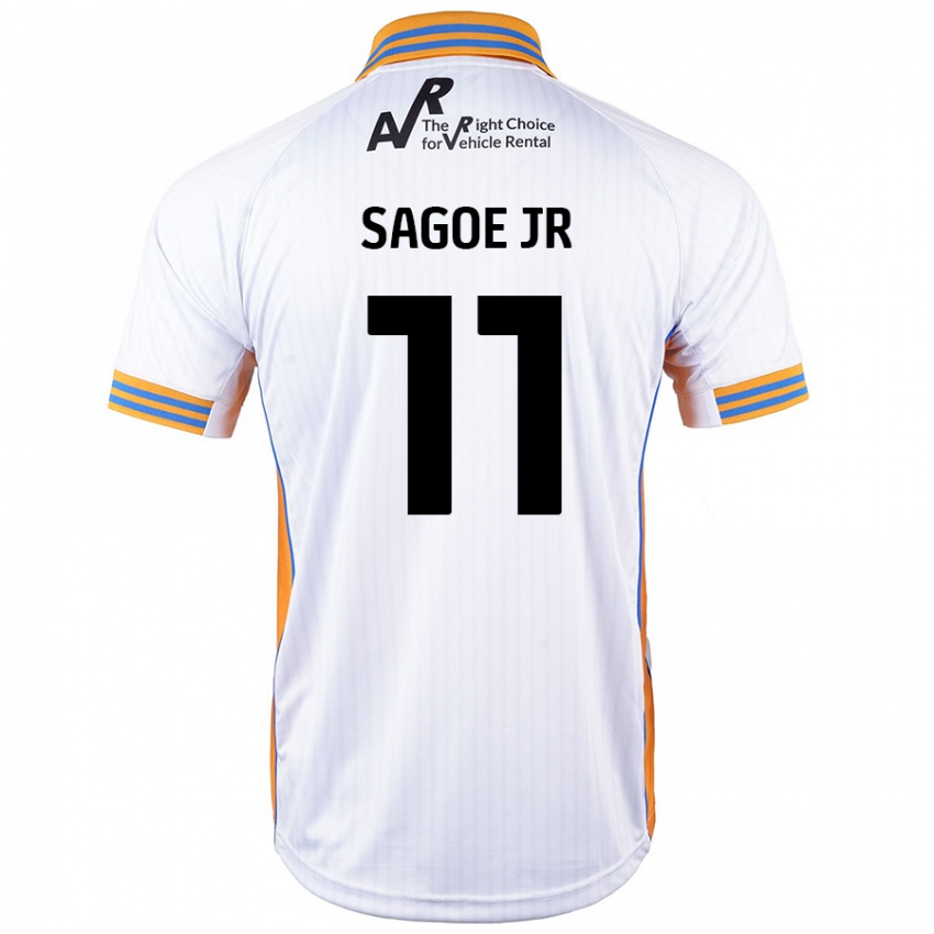 Criança Camisola Charles Sagoe Jr #11 Branco Alternativa 2024/25 Camisa Brasil