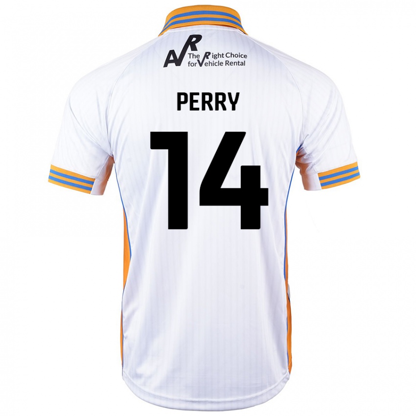 Criança Camisola Taylor Perry #14 Branco Alternativa 2024/25 Camisa Brasil