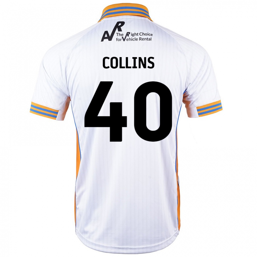 Criança Camisola Jude Collins #40 Branco Alternativa 2024/25 Camisa Brasil