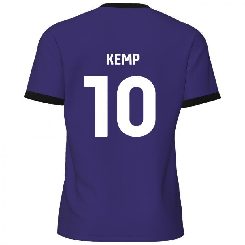 Criança Camisola Dan Kemp #10 Roxo Alternativa 2024/25 Camisa Brasil