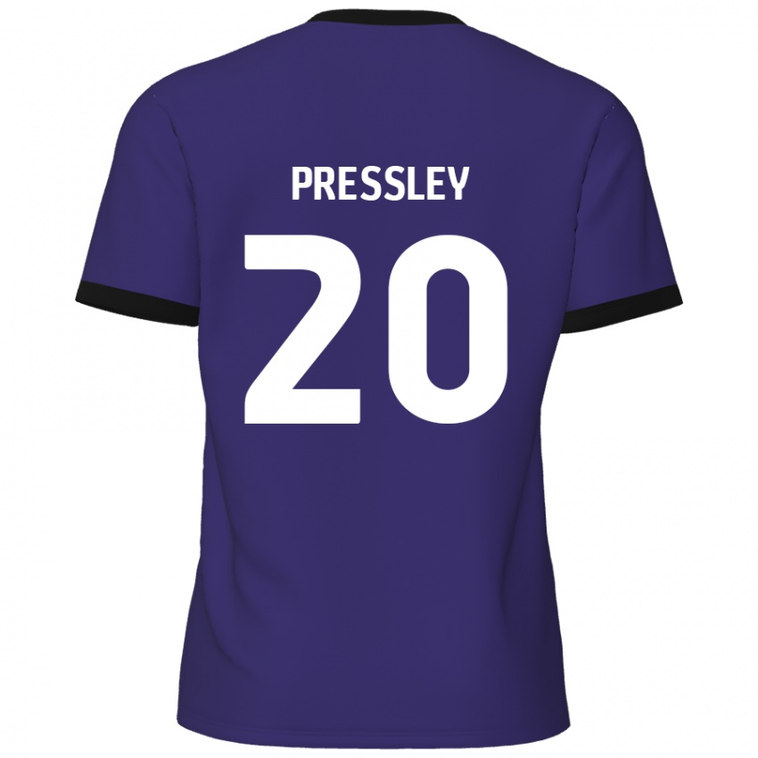 Criança Camisola Aaron Pressley #20 Roxo Alternativa 2024/25 Camisa Brasil