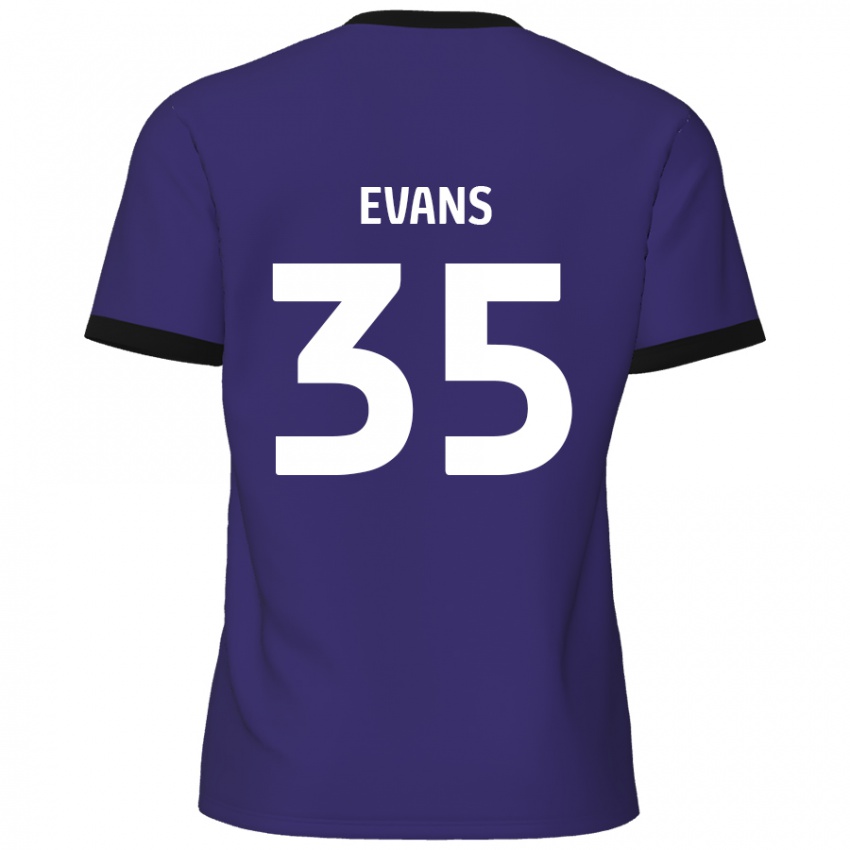 Criança Camisola Makise Evans #35 Roxo Alternativa 2024/25 Camisa Brasil