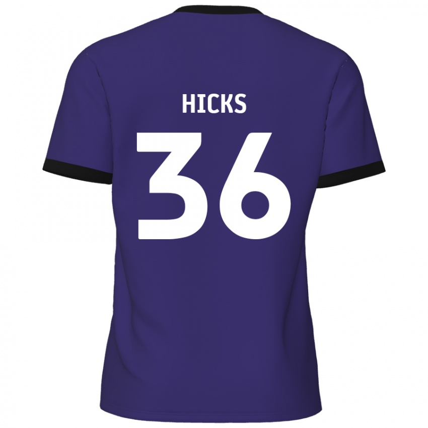 Criança Camisola David Hicks #36 Roxo Alternativa 2024/25 Camisa Brasil