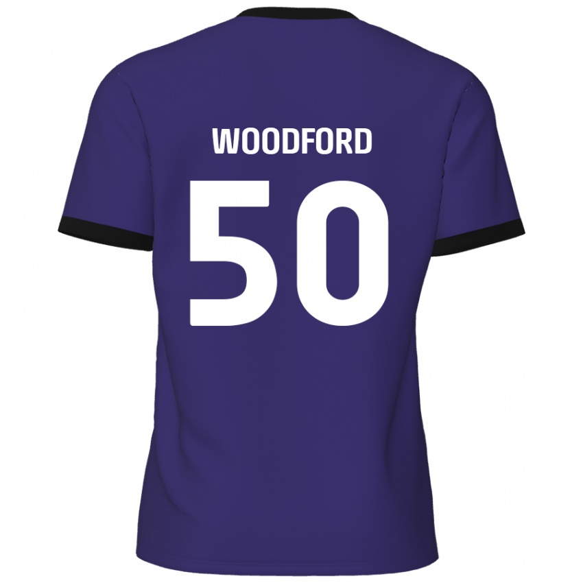 Criança Camisola Max Woodford #50 Roxo Alternativa 2024/25 Camisa Brasil