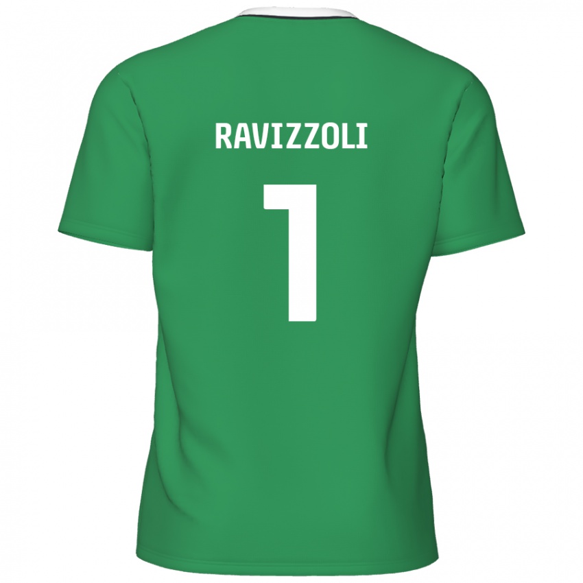 Criança Camisola Franco Ravizzoli #1 Listras Brancas Verdes Alternativa 2024/25 Camisa Brasil