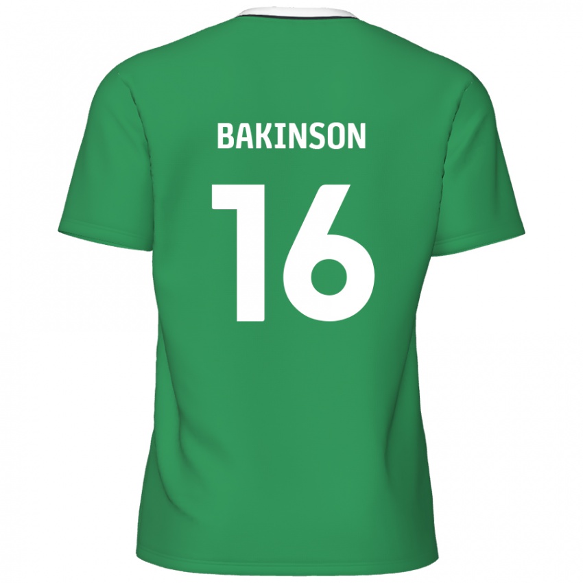 Criança Camisola Tyreeq Bakinson #16 Listras Brancas Verdes Alternativa 2024/25 Camisa Brasil