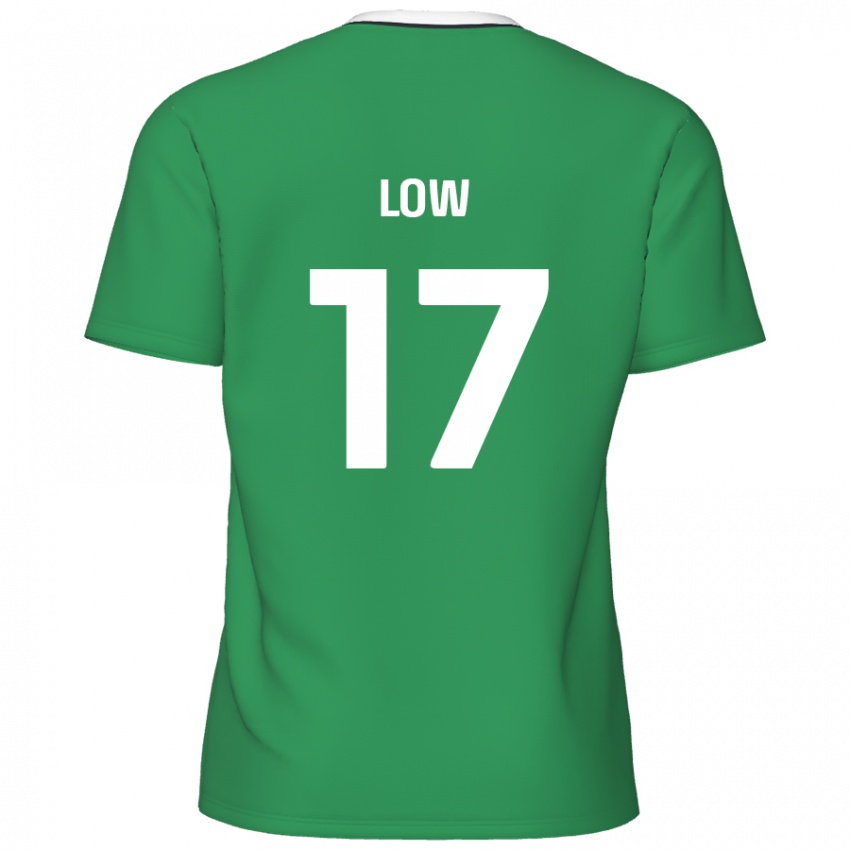 Criança Camisola Joe Low #17 Listras Brancas Verdes Alternativa 2024/25 Camisa Brasil