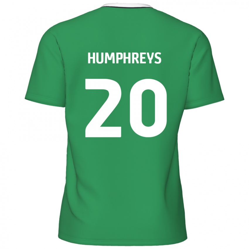 Criança Camisola Cameron Humphreys #20 Listras Brancas Verdes Alternativa 2024/25 Camisa Brasil