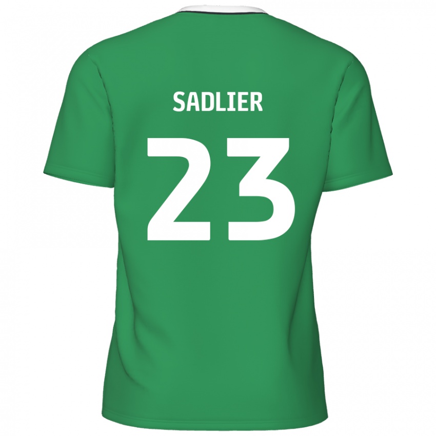 Criança Camisola Kieran Sadlier #23 Listras Brancas Verdes Alternativa 2024/25 Camisa Brasil