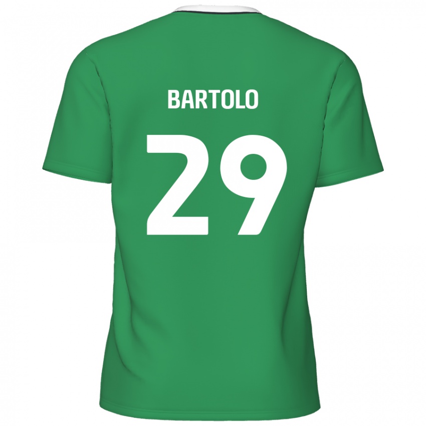 Criança Camisola Jaiden Bartolo #29 Listras Brancas Verdes Alternativa 2024/25 Camisa Brasil