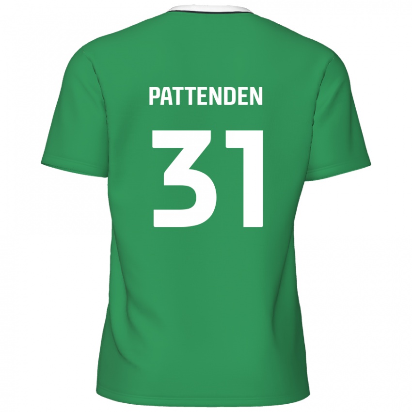 Criança Camisola Jasper Pattenden #31 Listras Brancas Verdes Alternativa 2024/25 Camisa Brasil