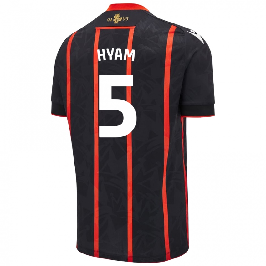 Criança Camisola Dominic Hyam #5 Vermelho Preto Alternativa 2024/25 Camisa Brasil