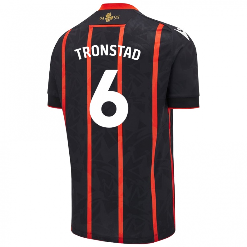 Criança Camisola Sondre Tronstad #6 Vermelho Preto Alternativa 2024/25 Camisa Brasil