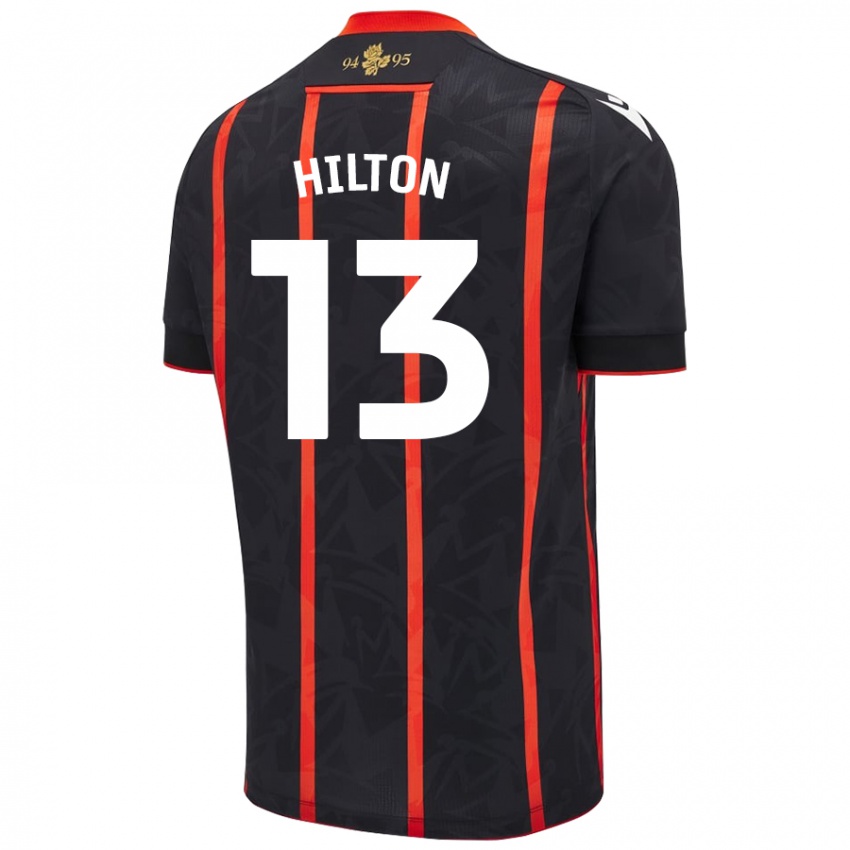 Criança Camisola Joe Hilton #13 Vermelho Preto Alternativa 2024/25 Camisa Brasil